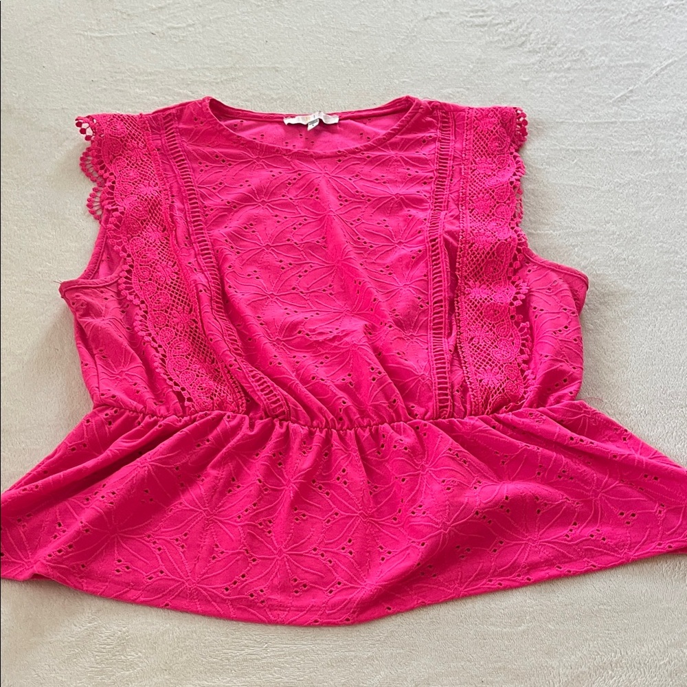 Iris Fuchsia Lace Kids Blouse